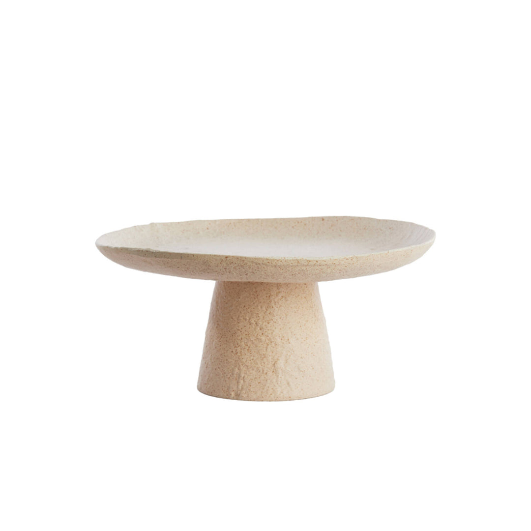 Dekoschale auf Fuß - Sand/Hellbraun - Ø31cm