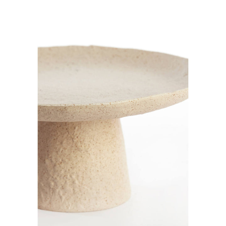 Dekoschale auf Fuß - Sand/Hellbraun - Ø31cm