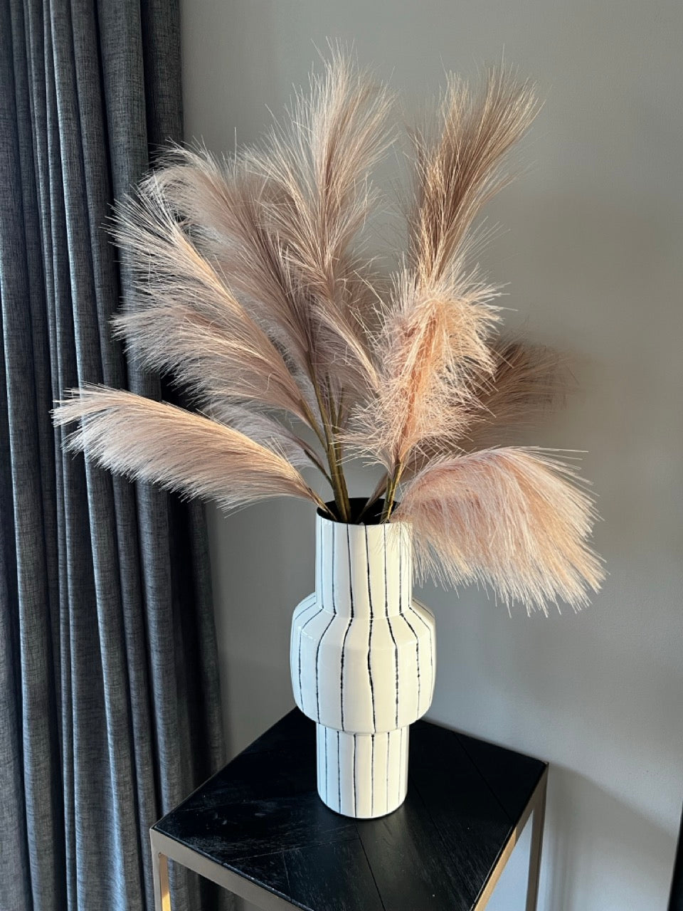 Künstliche Pampasfeder - Taupe - 48 cm hoch