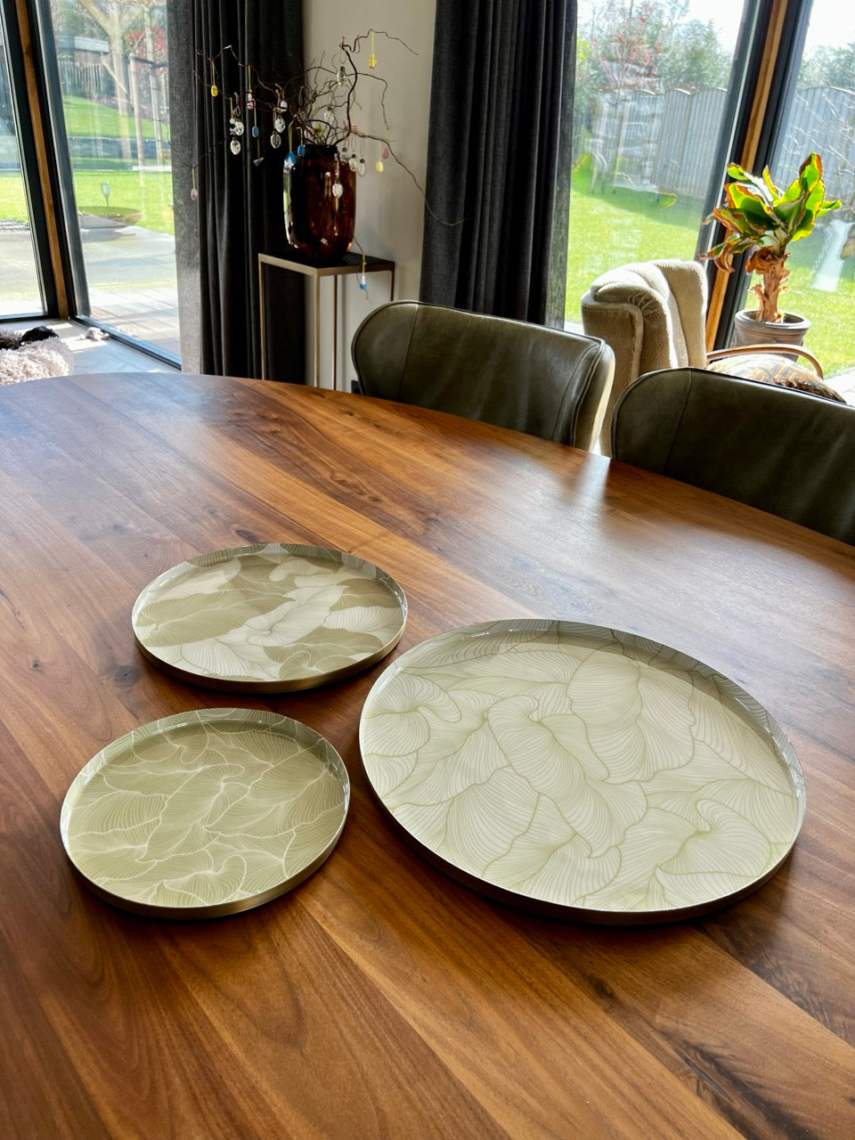 Moderne Decoratieschaal blad - 3 varianten - Metaal