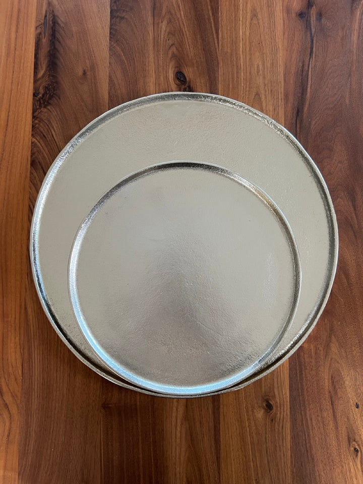 Decoratieschaal MAES metaal - Licht goud - 2 varianten