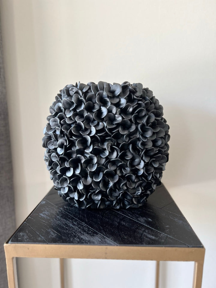 Blumenvase mattschwarz PHYLIA - 31,5x17x28 cm