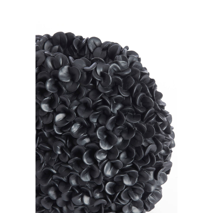 Blumenvase mattschwarz PHYLIA - 31,5x17x28 cm