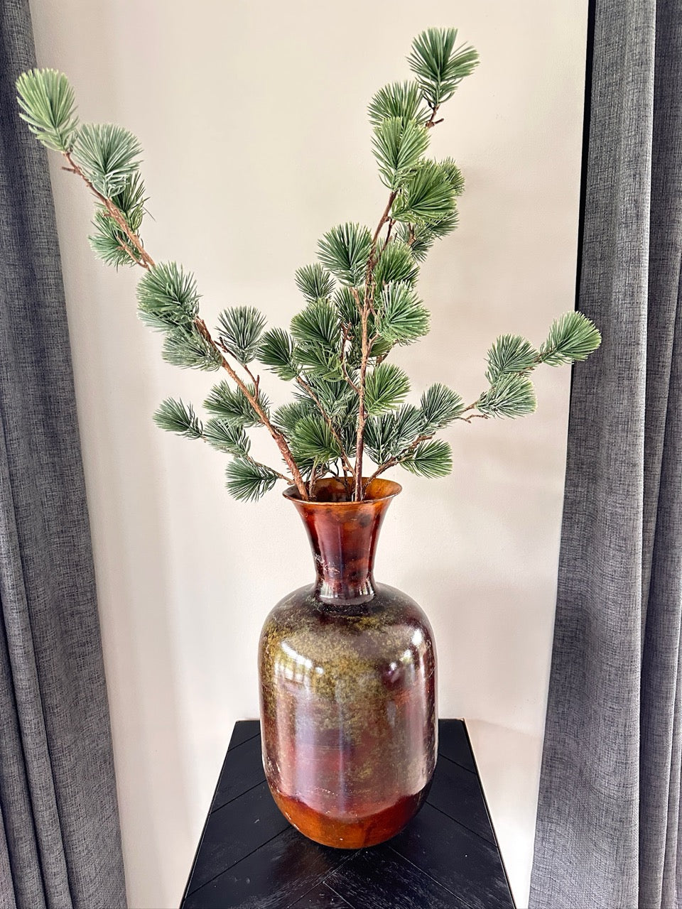 Eisiger Kiefernzweig - 3 Zweige - 78cm hoch