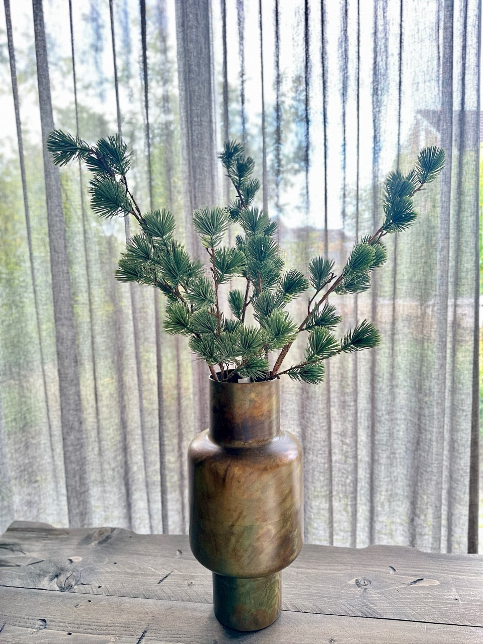 Eisiger Kiefernzweig - 3 Zweige - 78cm hoch