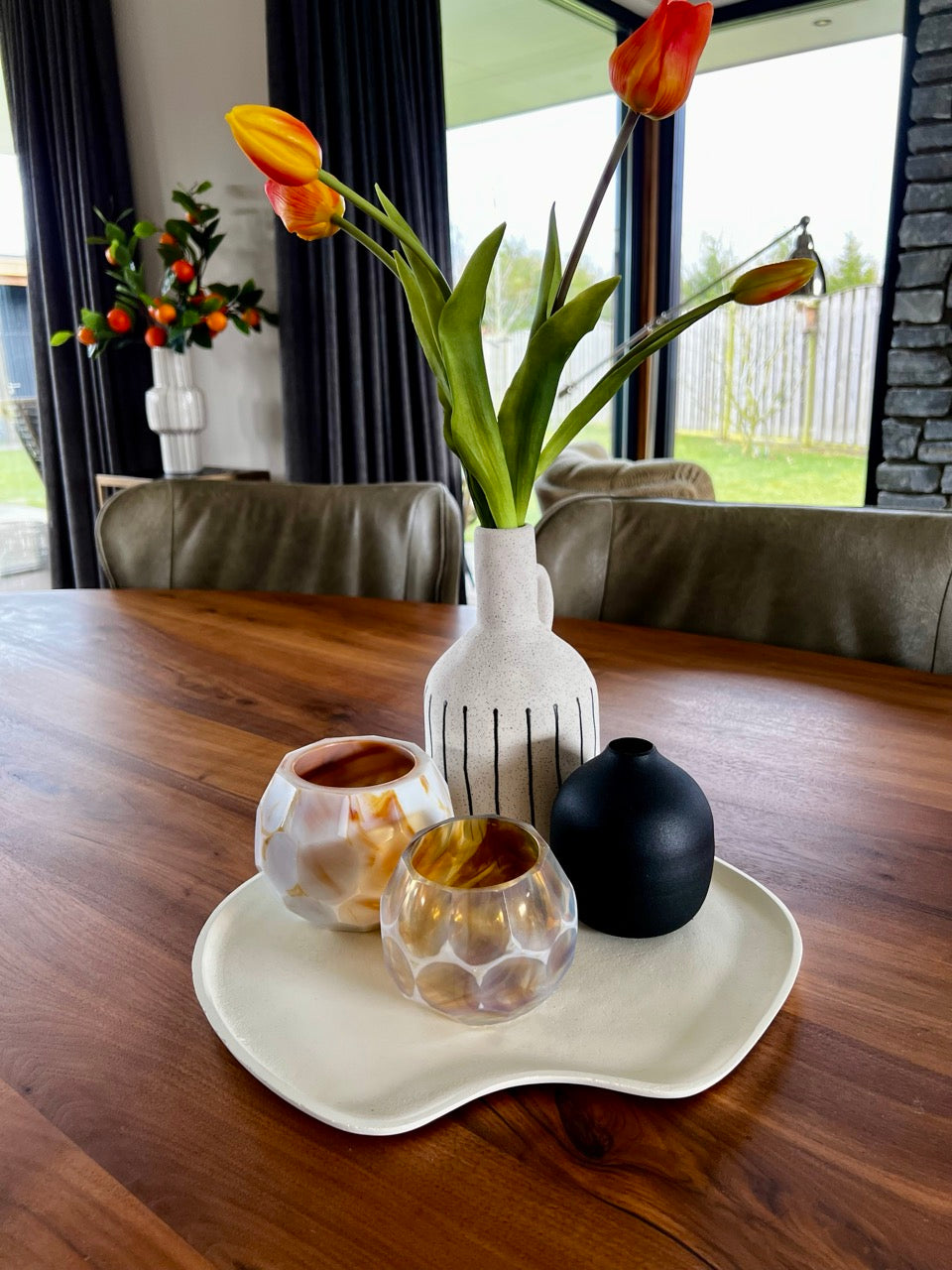 Kleine Vase RAYAT - Ø9x10 cm - mattschwarz