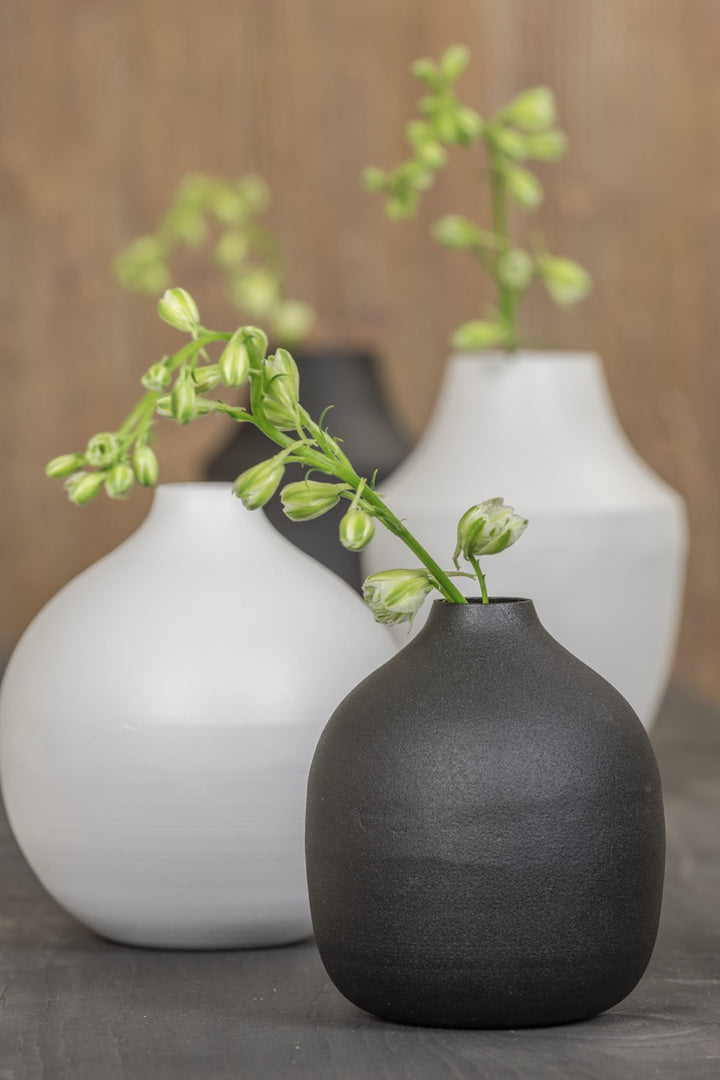 Kleine Vase RAYAT - Ø9x10 cm - mattschwarz