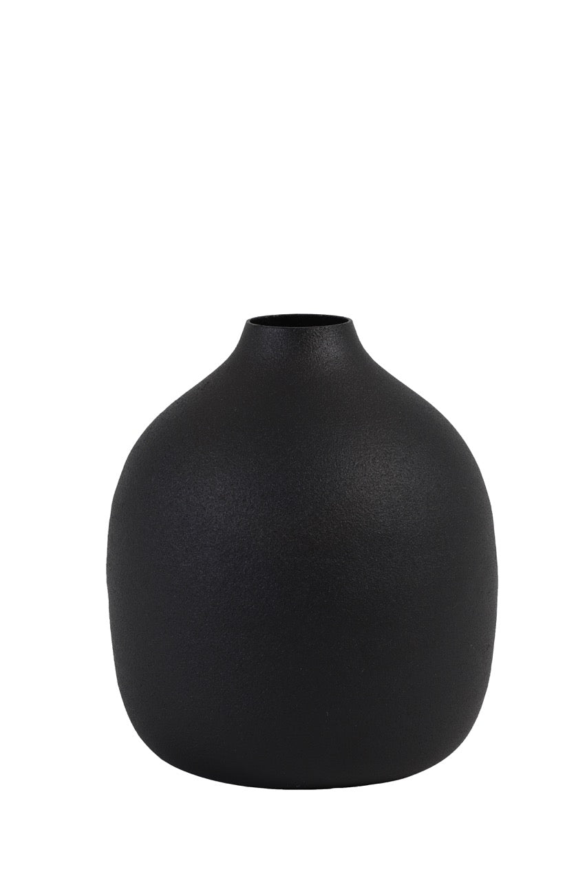 Kleine Vase RAYAT - Ø9x10 cm - mattschwarz