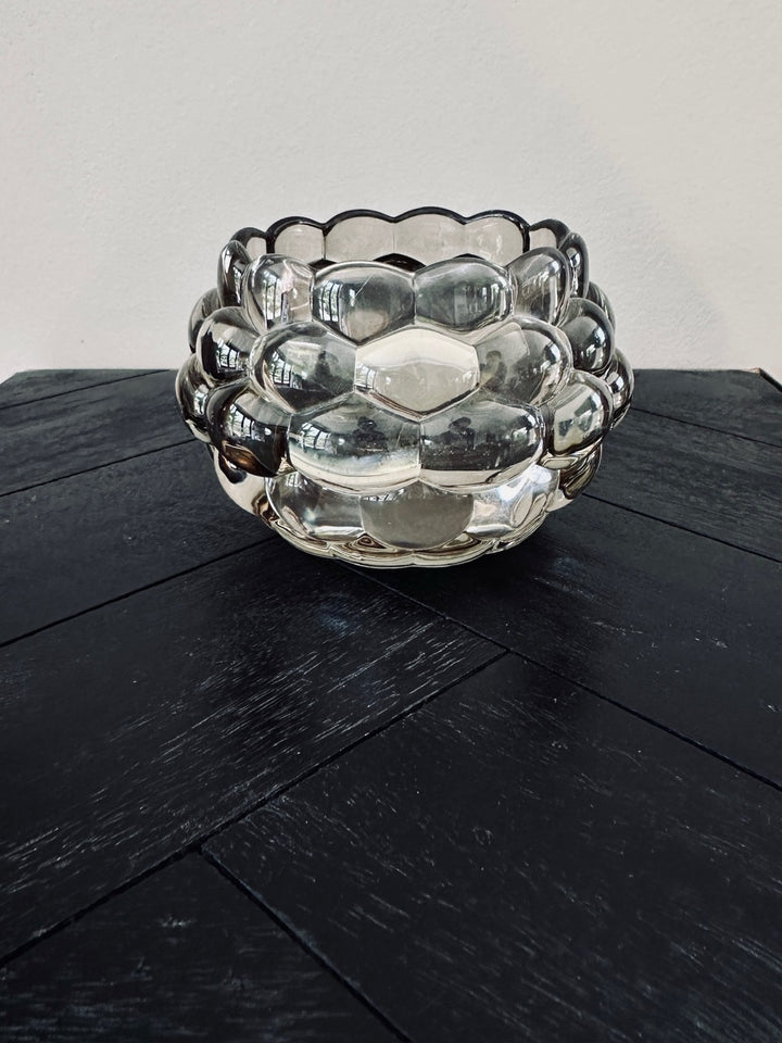 Teelicht HAVANA - Ø12,5x8,5 cm - Glas grau