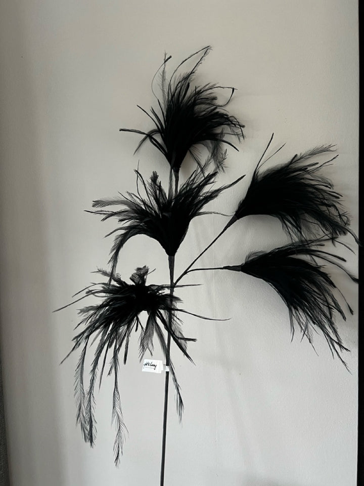 Shop the Look - Schwarze Vase SENUMA mit Federn