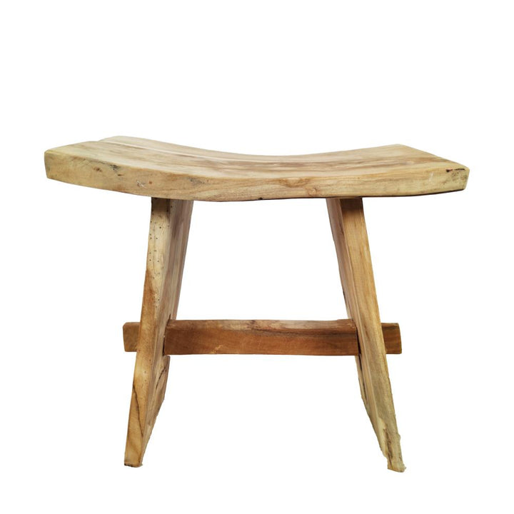 Teakhouten kruk -↑47 cm / →28 cm  - Naturel