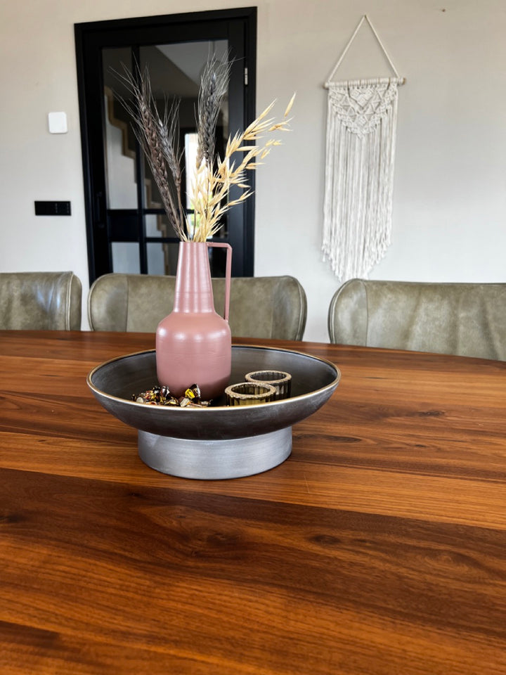 Vaasje “Modern Metal” - 20 cm hoog - Roze metaal