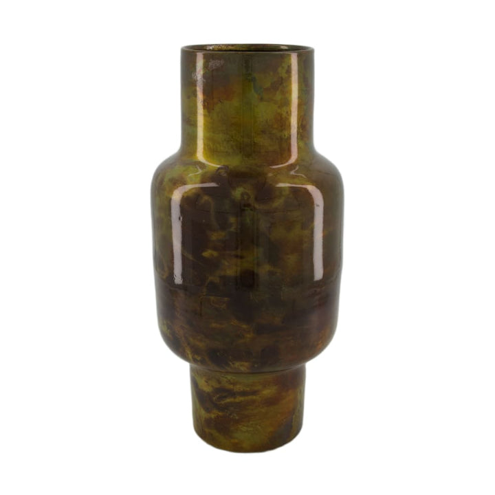 Moderne Vase „Antique Green“ – 38 cm hoch – Bronze/Grünes Metall