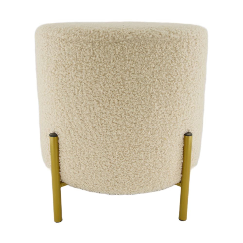 Teddy poef op pootjes - Naturel - 38 cm hoog