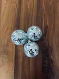 3 Discokugel-Ornamente 8 cm - Silber