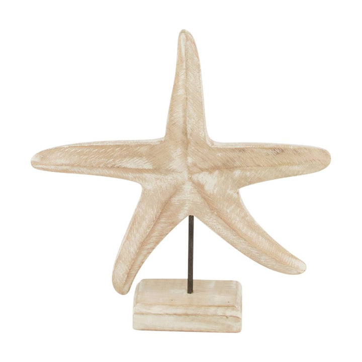 Seestern-Ornament - 28 cm hoch - creme