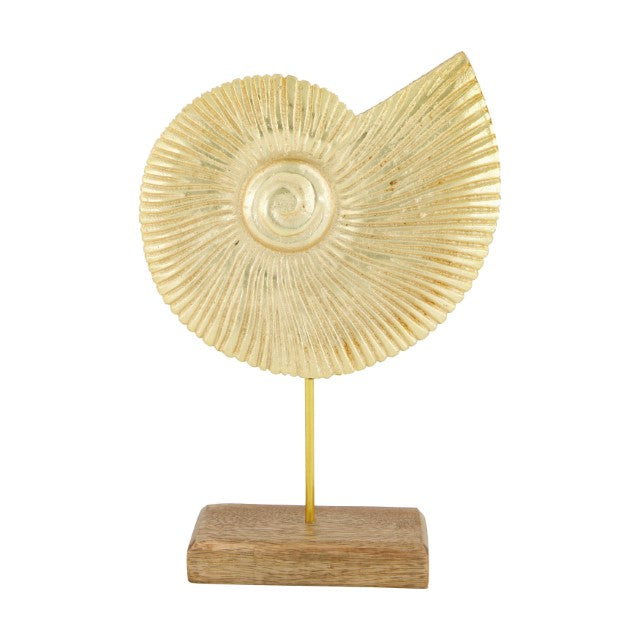 Goldenes Muschelornament - 27 cm hoch