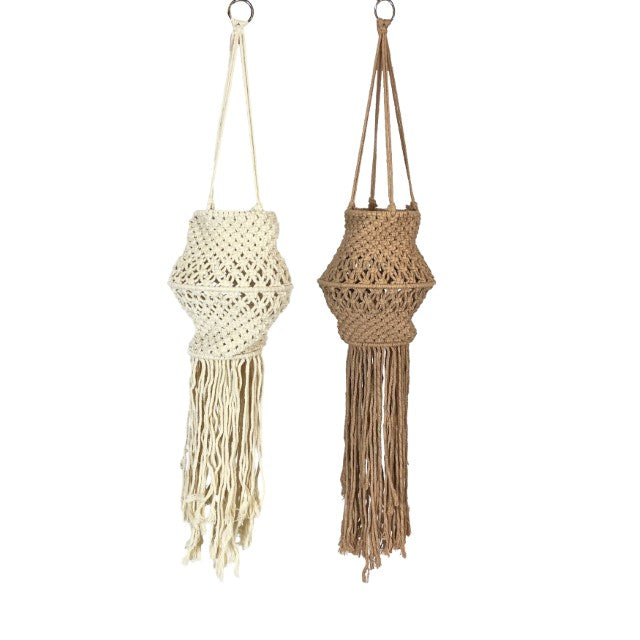 Macramé hanger - 2 kleuren - 18x90cm