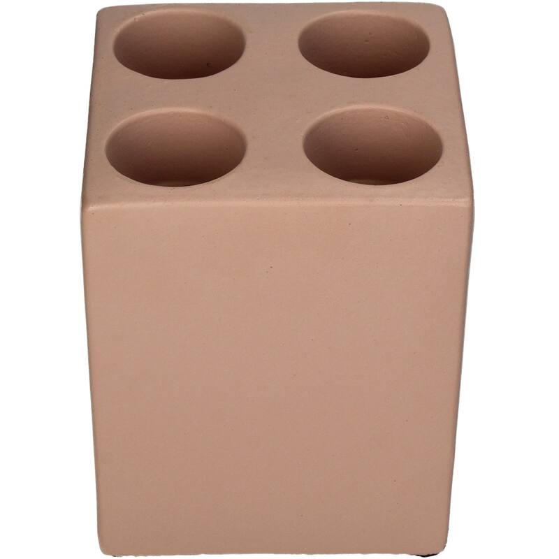 Teelichthalter aus Beton - 12x15 cm - Rosa