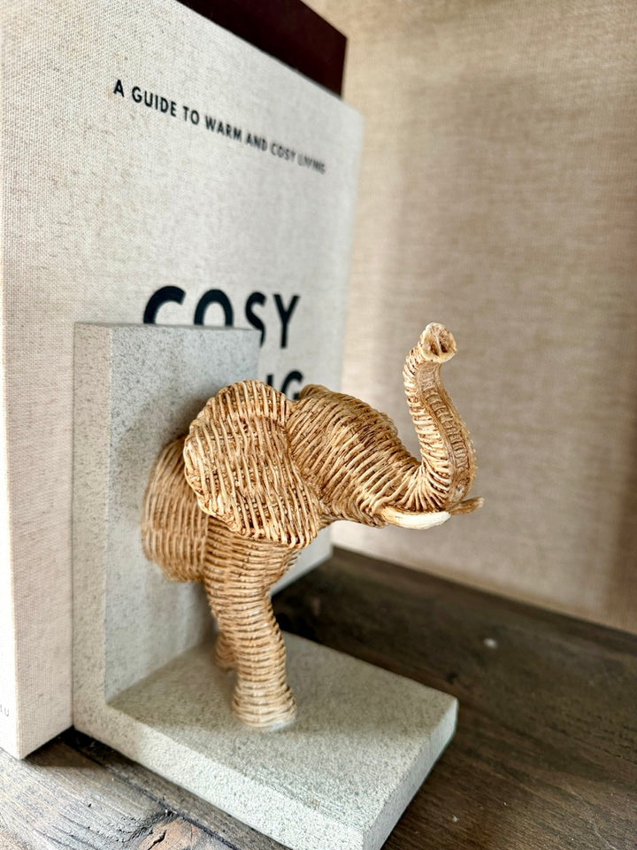 Boekensteun Olifant Naturel - 25,5x8,8x15,5 cm