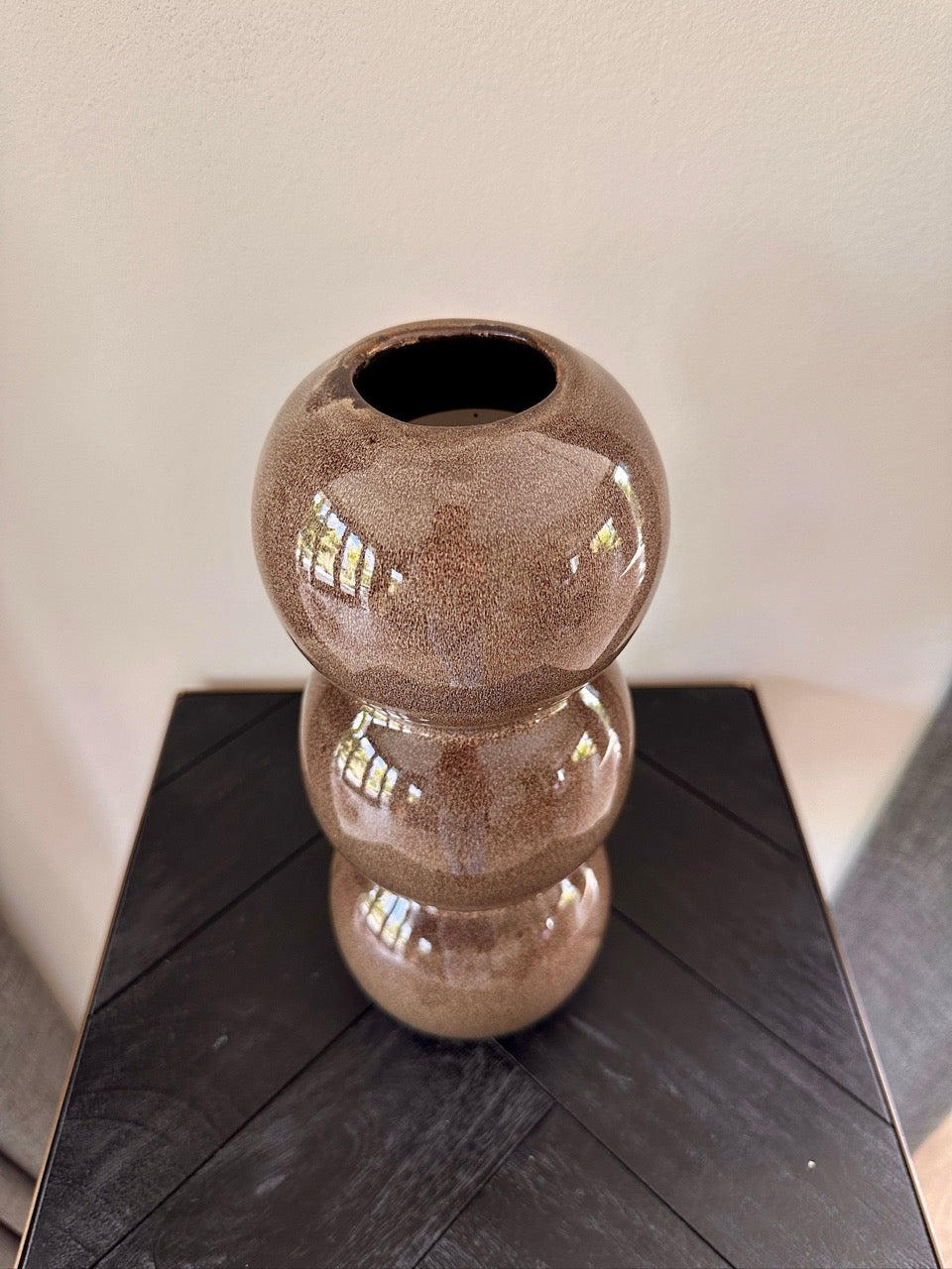 Bubble Vase Keramik - Braun - 27,5cm hoch