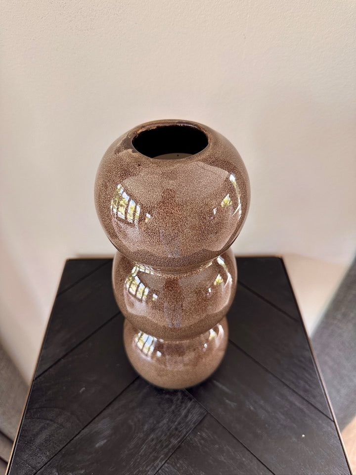Bubble Vase Keramik - Braun - 27,5cm hoch