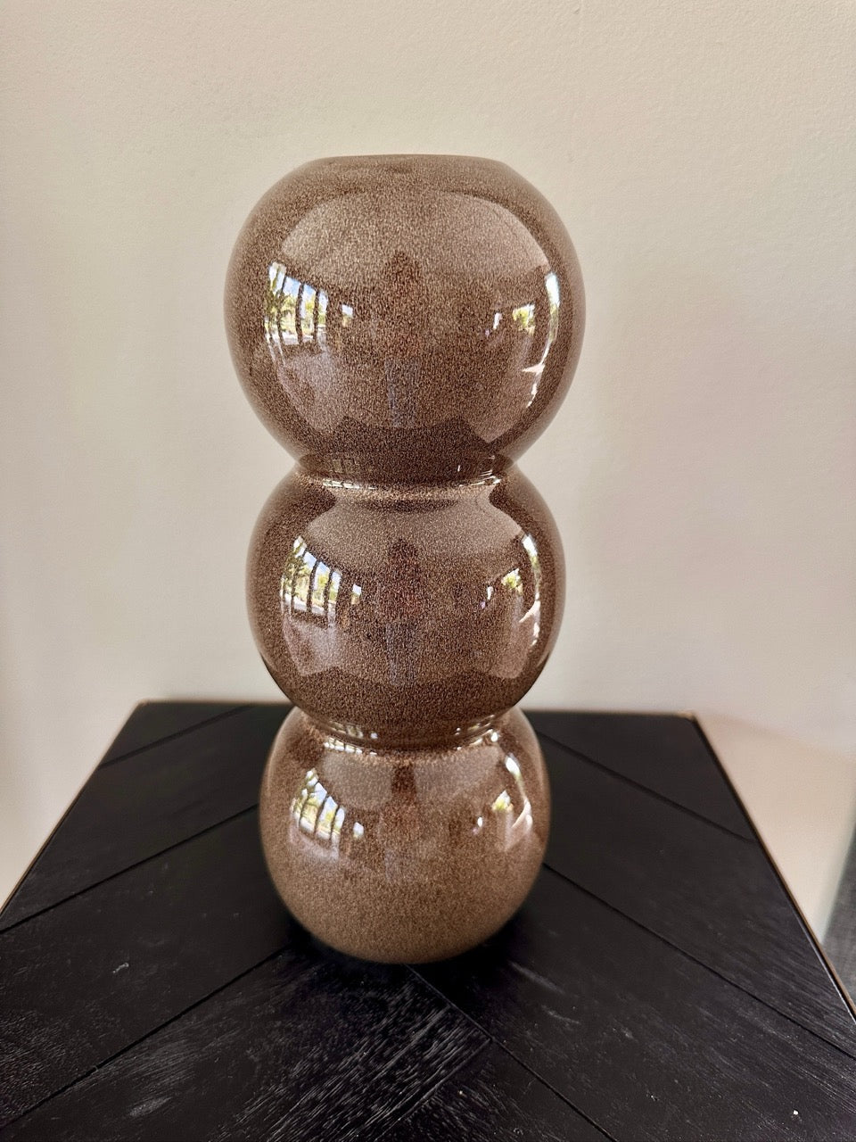 Bubble Vase Keramik - Braun - 27,5cm hoch