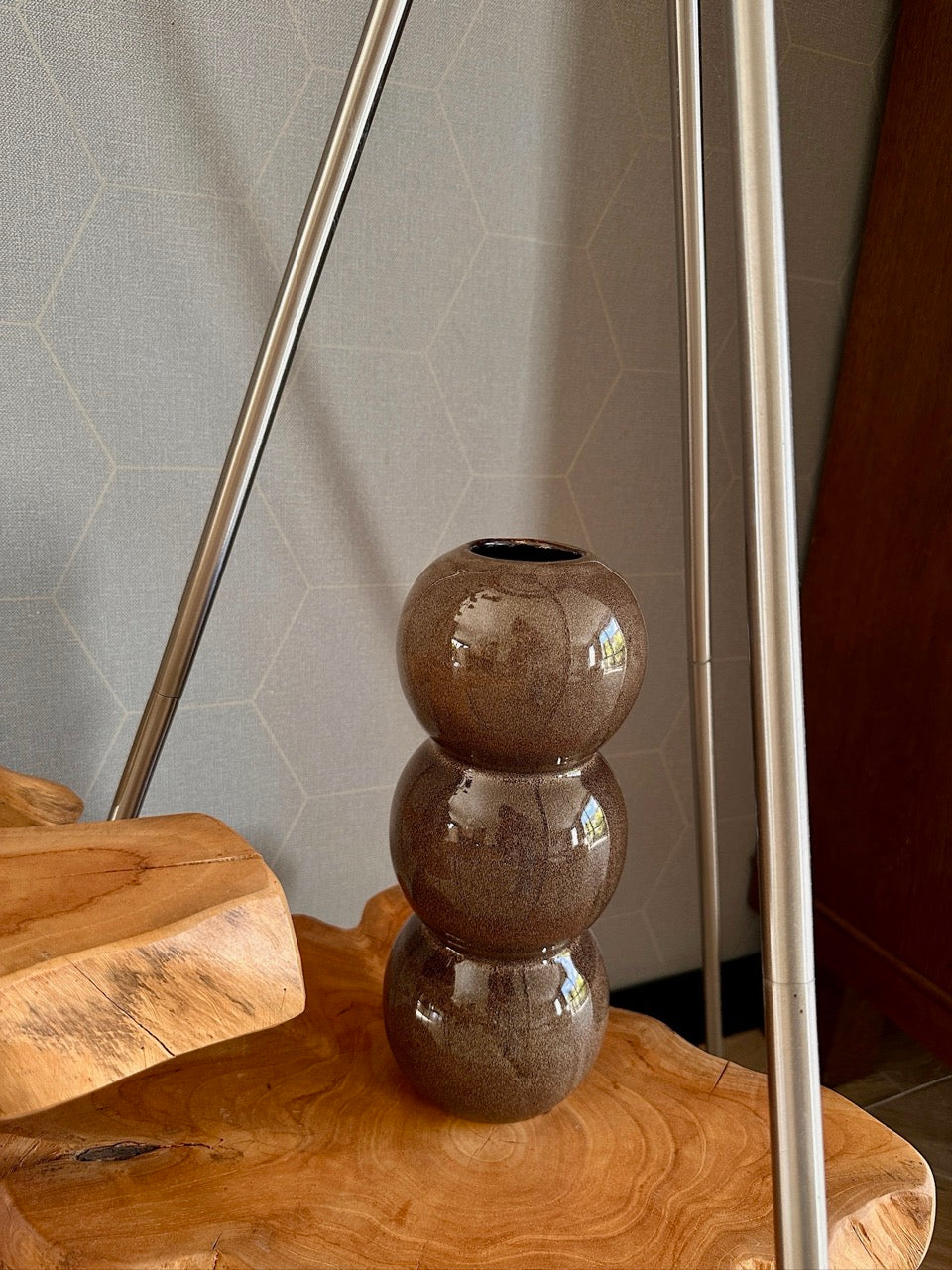 Bubble Vase Keramik - Braun - 27,5cm hoch