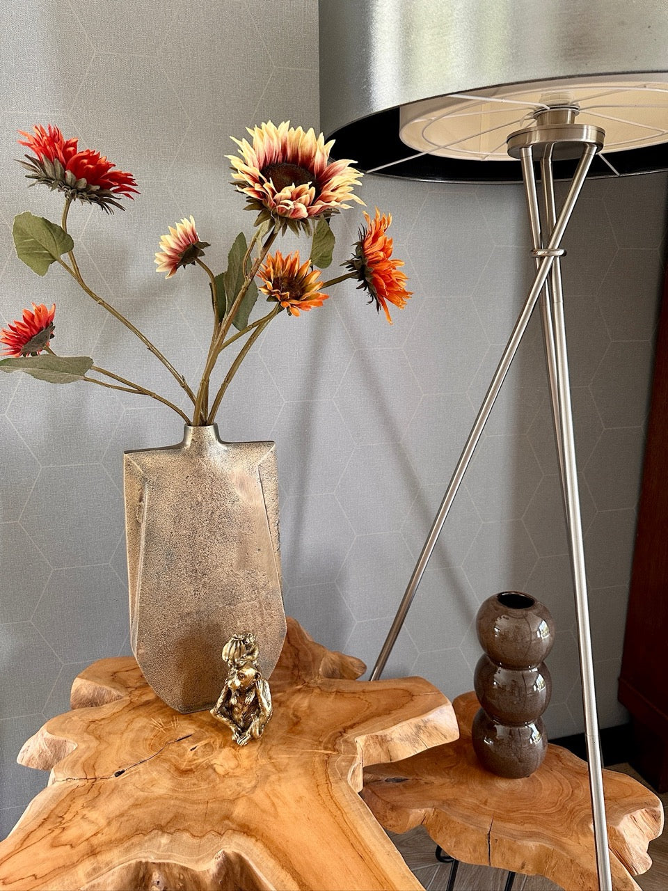 Bubble Vase Keramik - Braun - 27,5cm hoch
