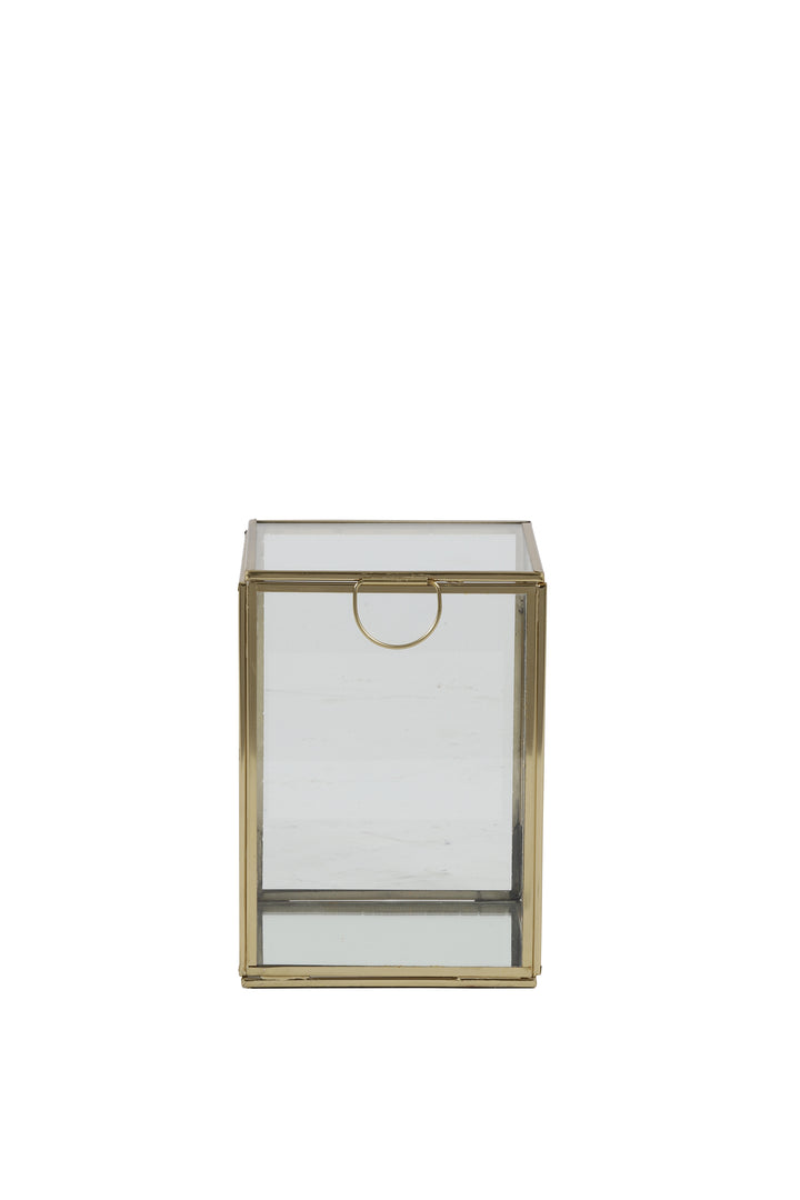 Deco box spiegel - 12x12x17 cm - Goud