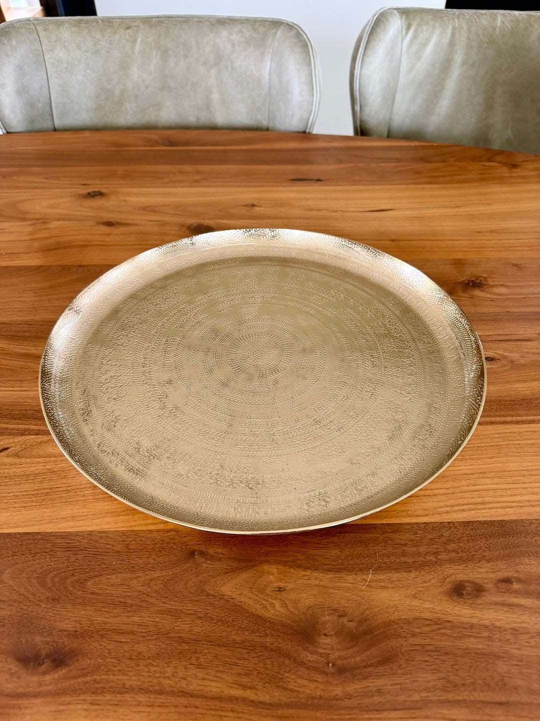 Luxe gouden schaal met structuurafwerking Ø40 cm