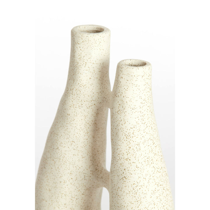 Doppelvase matt creme - 22x11x41cm