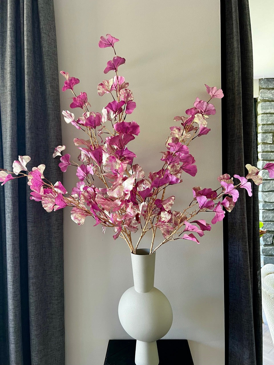 Gingkozweig Ruka Rose - 126cm hoch - Gold/Lila