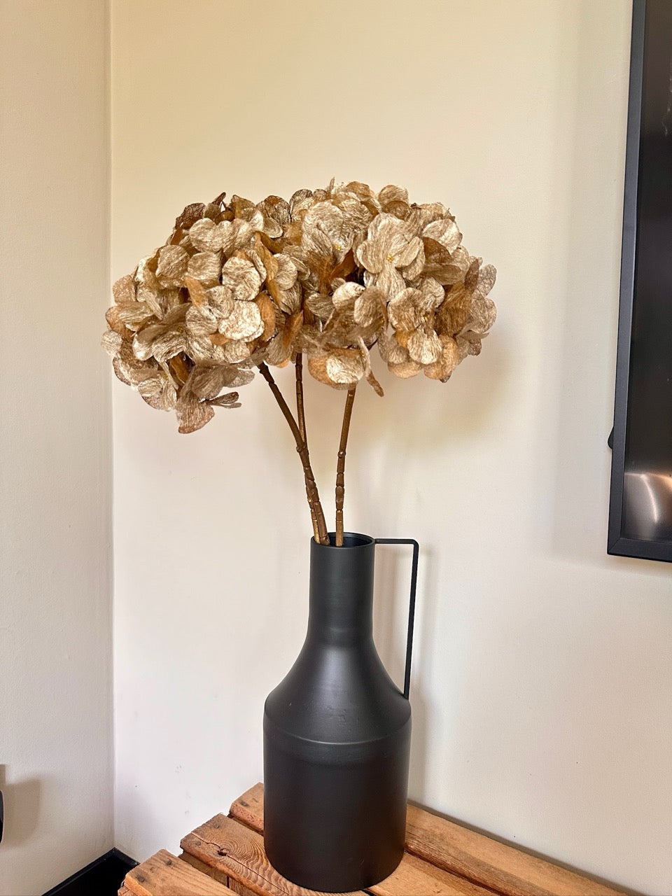 Gouden hortensia - 3 takken - 65cm hoog