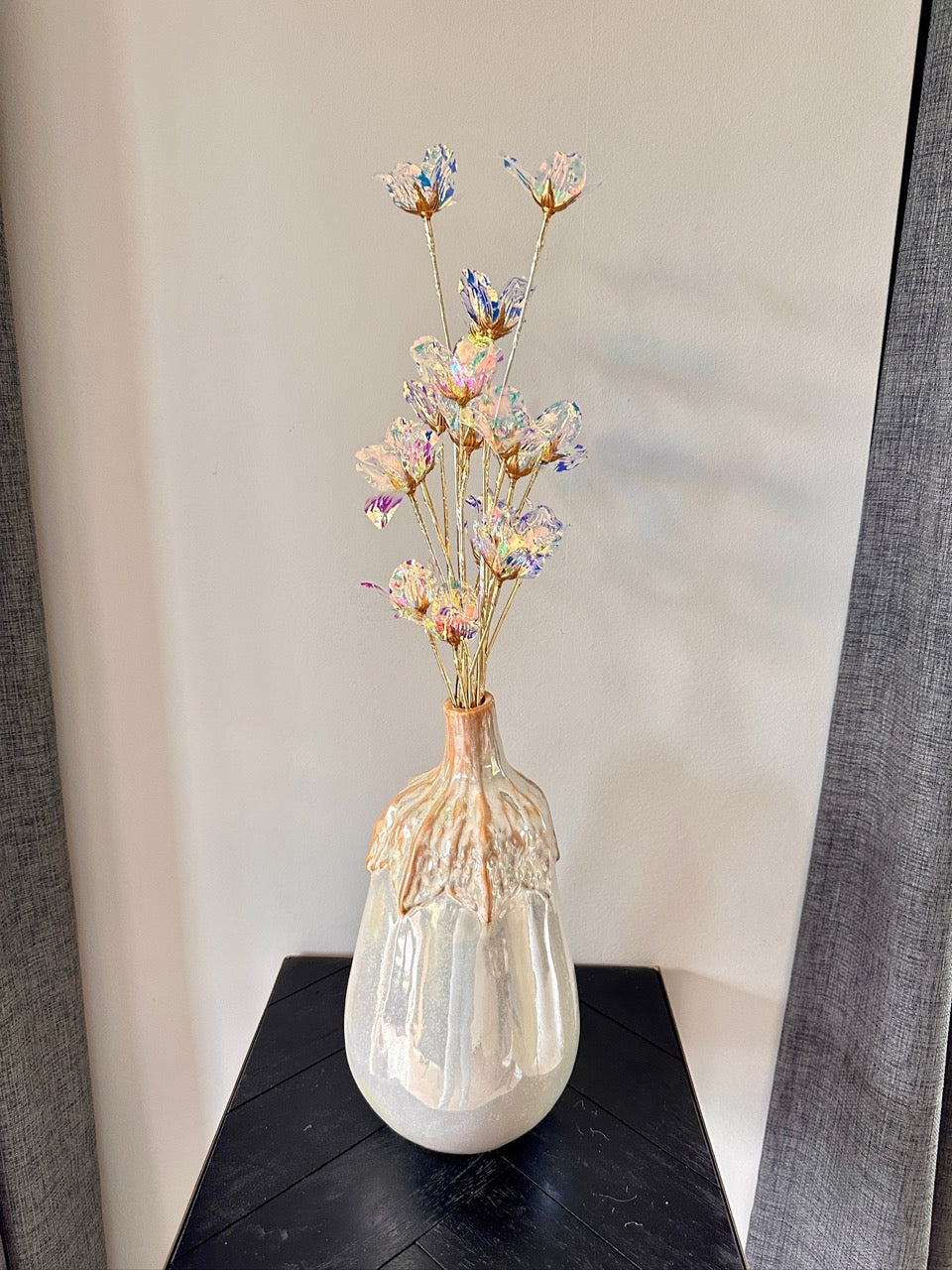 Iriserende bloemen - 2 takken - 60cm hoog