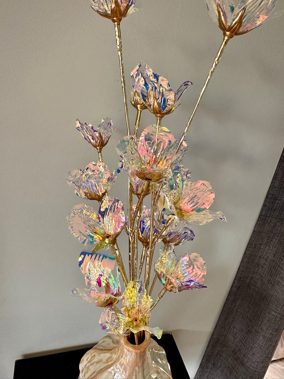 Iriserende bloemen - 2 takken - 60cm hoog