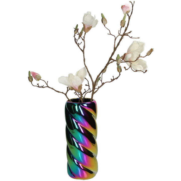 Schillernde Vase Twisted - Ø12,5x30,5cm
