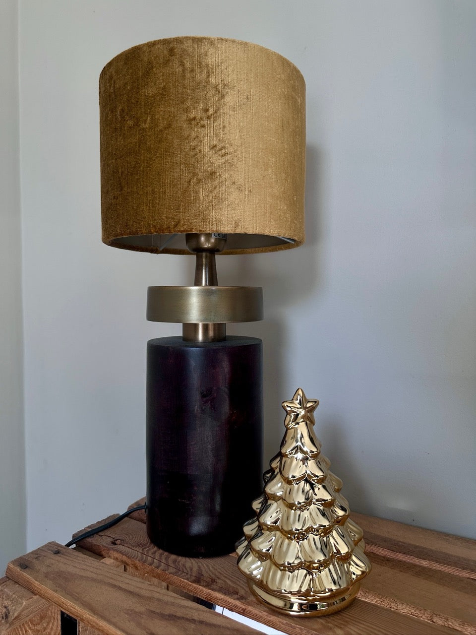 Kerstboom Goud - 12x17 cm - keramiek