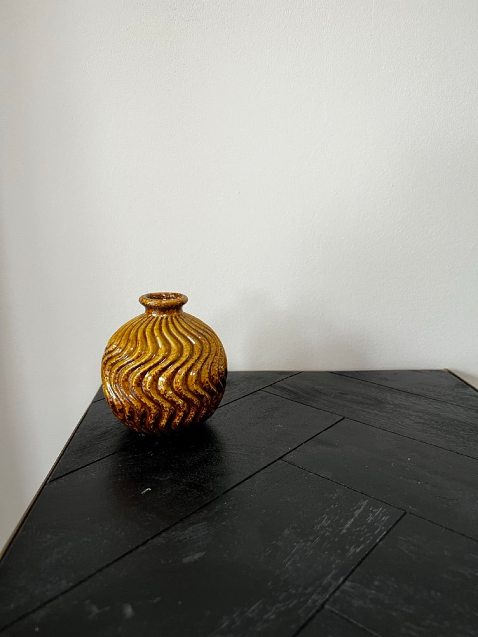 Klein keramisch vaasje - 8x8x9 cm - 3 varianten