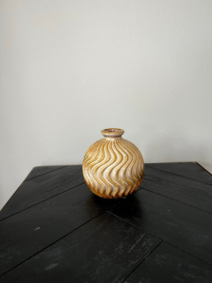 Klein keramisch vaasje - 8x8x9 cm - 3 varianten