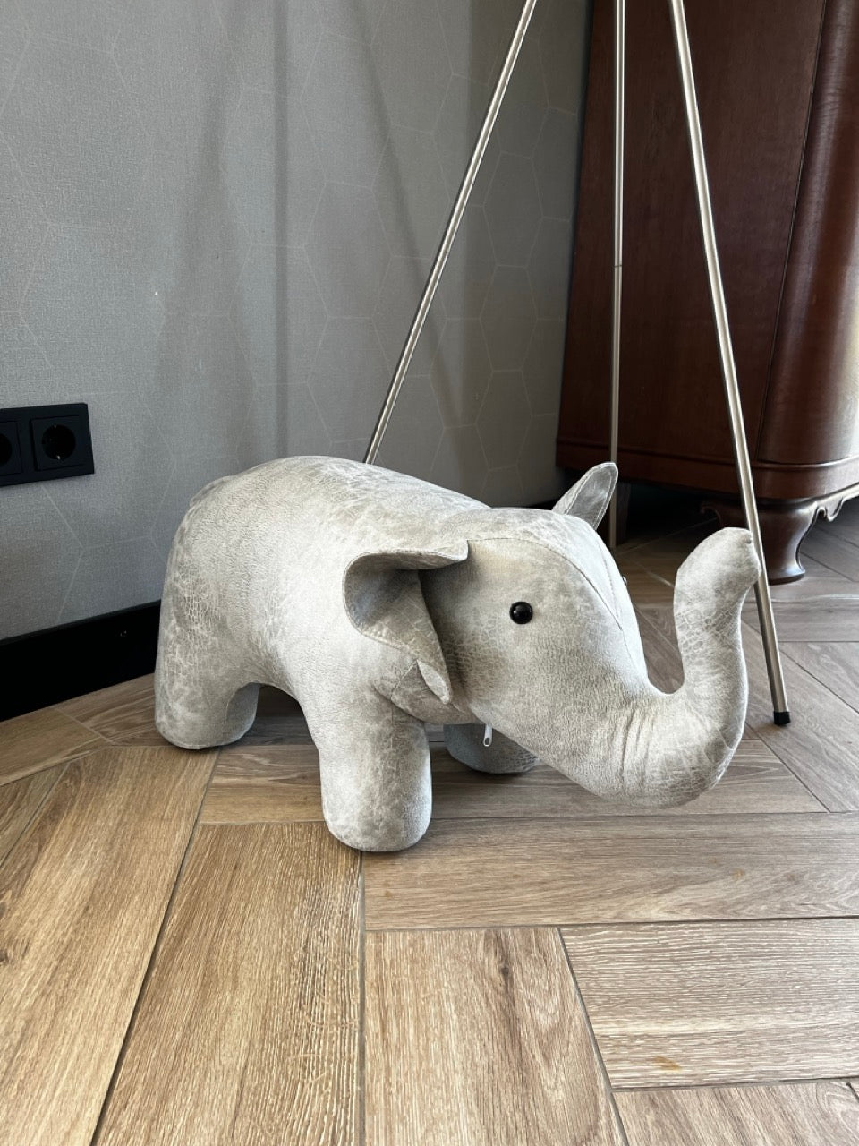 Elefantenhocker grau - 62x27x30cm