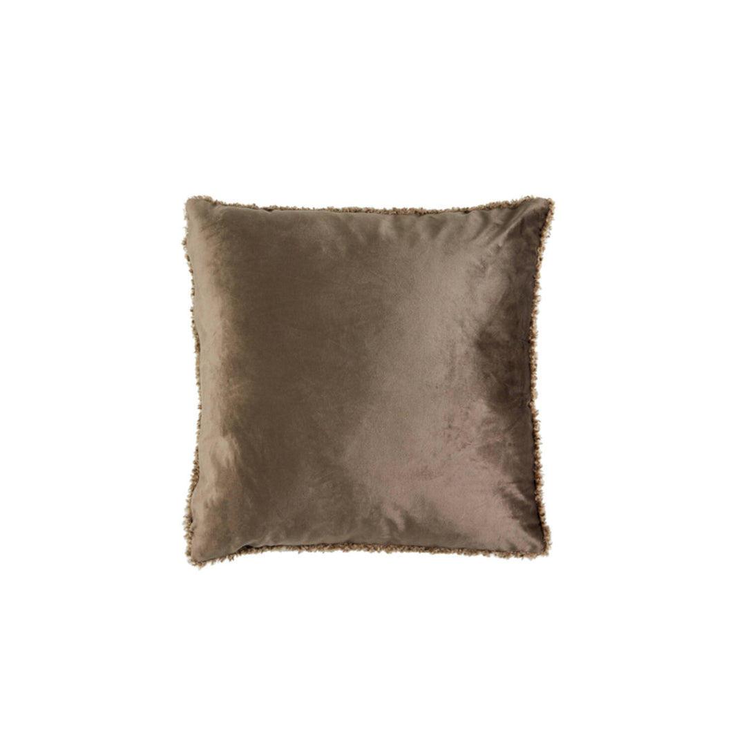 Achterkant bruin sierkussen Lina Warm Brown 45x45 cm