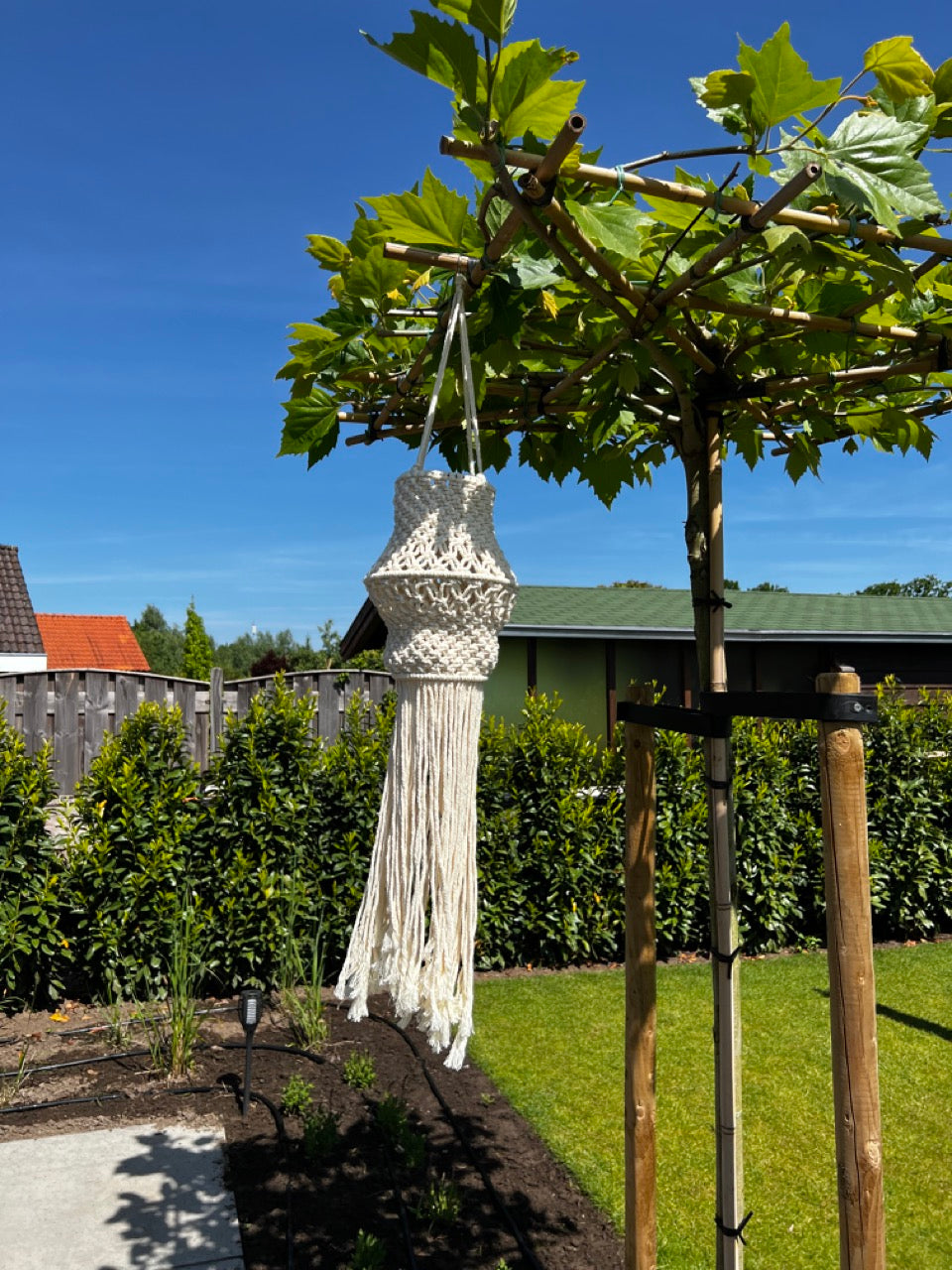 Macramé hanger - 2 kleuren - 18x90cm