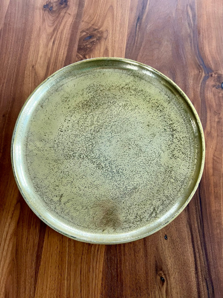 Metalen decoratie plateau - Rond - 30 cm - Goud
