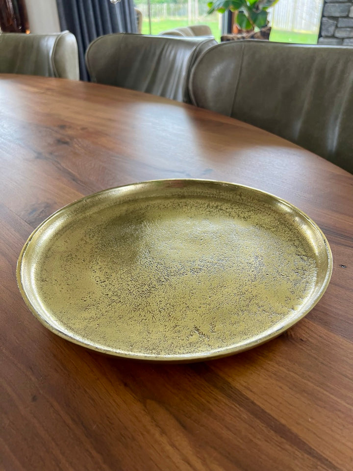 Metalen decoratie plateau - Rond - 30 cm - Goud