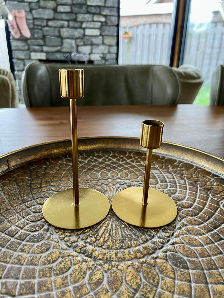 Metalen kaarshouder - Goud - 2 afmetingen
