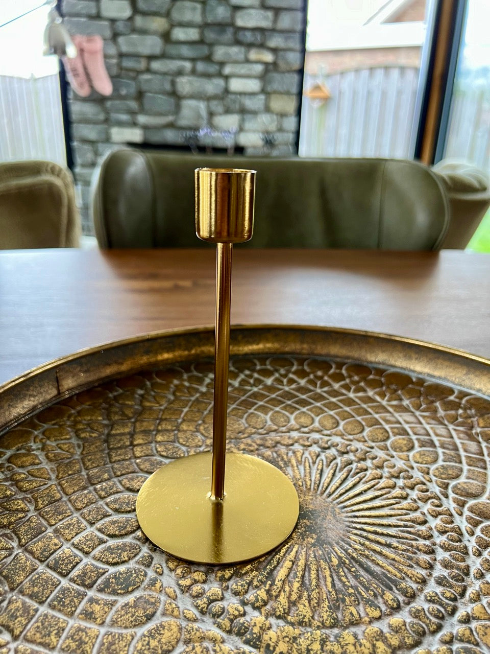 Metalen kaarshouder - Goud - 2 afmetingen