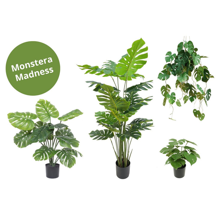 Monstera Madness - Kunstplantenpakket - set van 4 st