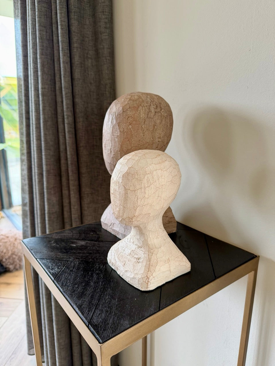 Ornament Hoofd Sculptuur – Crème & Bruin – 2 varianten