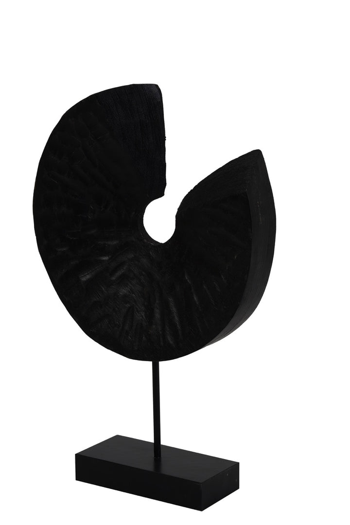 Ornament ODION hout - 30,5x8,5x47,5cm - Zwart